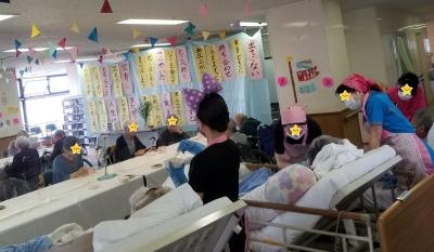 ベッドでお過ごしの方も、一緒に参加♪<br>