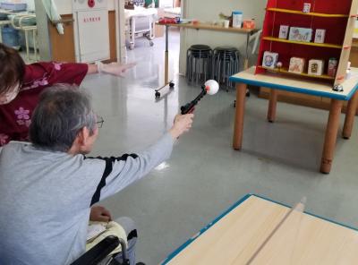 構えが慣れてます!<br>